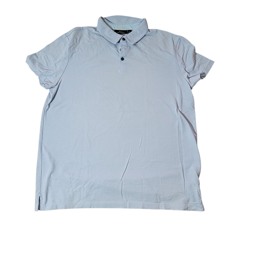 Marc Anthony Mens Light Blue Short Sleeve Pique Polo Shirt Size M
